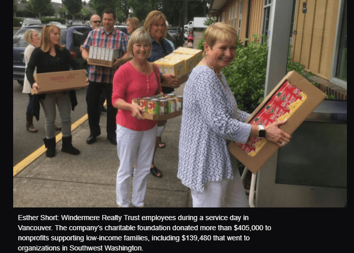 The Columbian: Realtors donate to charities supporting low-income families
