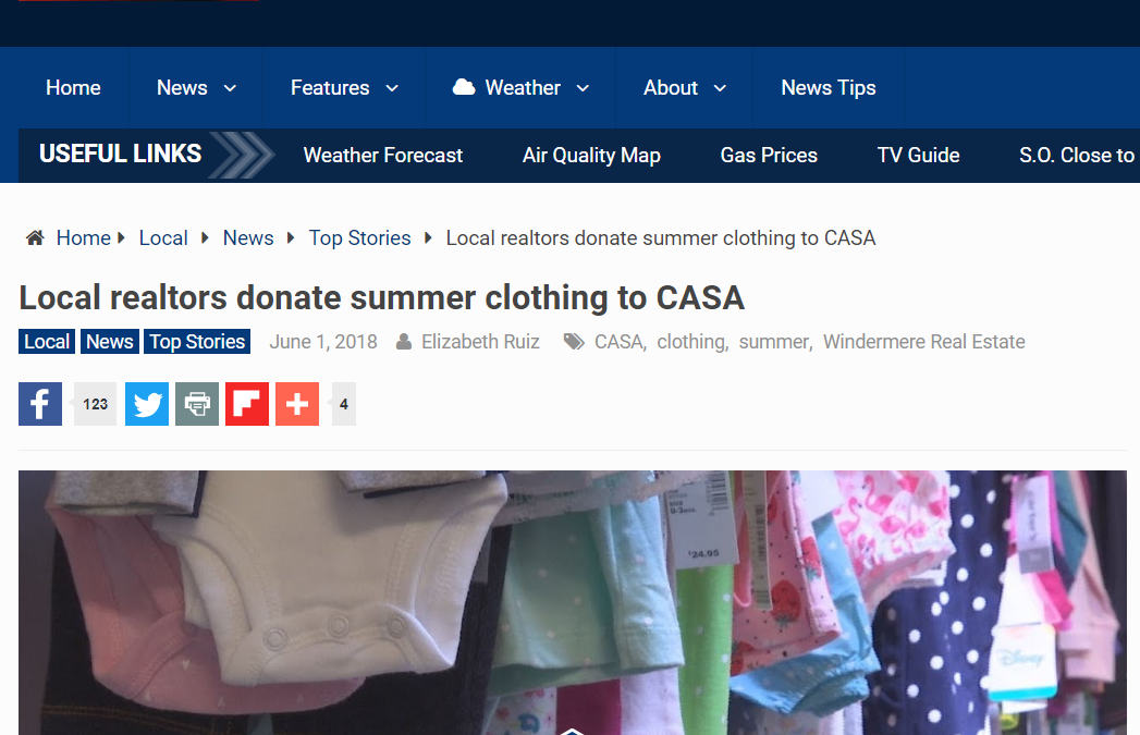 KOBI-TV NBC5: Local realtors donate summer clothing to CASA