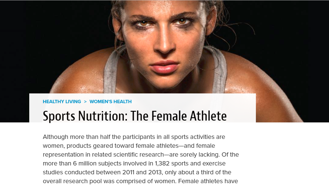 Natural Products Insider: Sports Nutrition: The Female Athlete