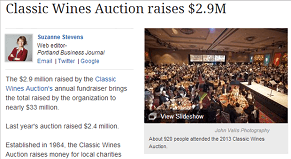 Classic Wines Auction in Portland Business Journal