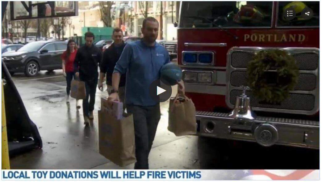 KATU 2: Local companies making holidays bright for kids impacted by California wildfires