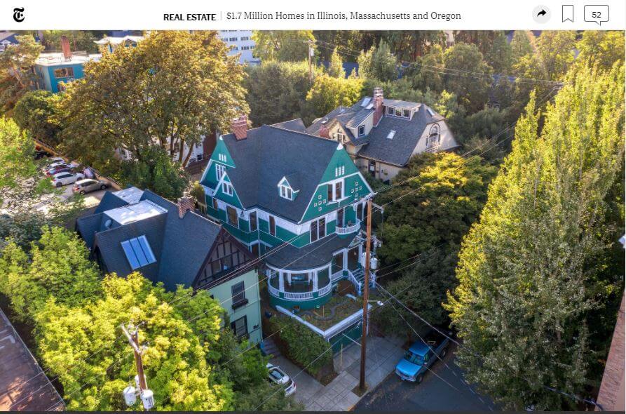 New York Times: $1.7 Million Homes in Illinois, Massachusetts and Oregon