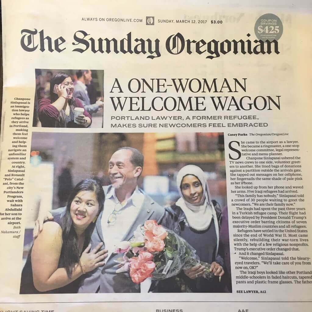 Chanpone Sinlapasai-Okamura in The Sunday Oregonian
