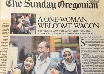 Feature on Chanpone Sinlapasai-Okamura in The Sunday Oregonian