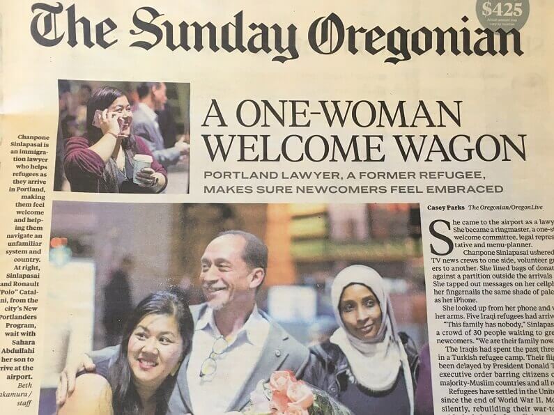 Feature on Chanpone Sinlapasai-Okamura in The Sunday Oregonian