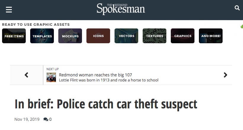 The Redmond Spokesman: In brief: Police catch car theft suspect