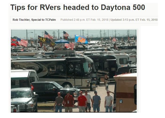 TCPalm: Tips for RVers headed to Daytona 500