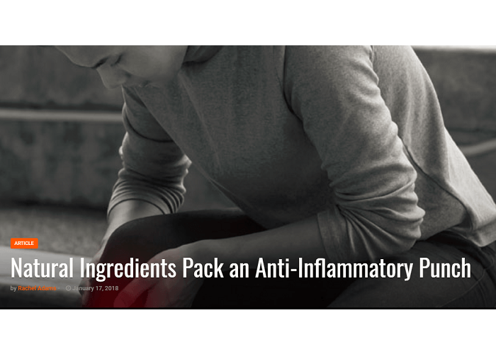 Natural Products Insider: Natural Ingredients Pack an Anti-Inflammatory Punch