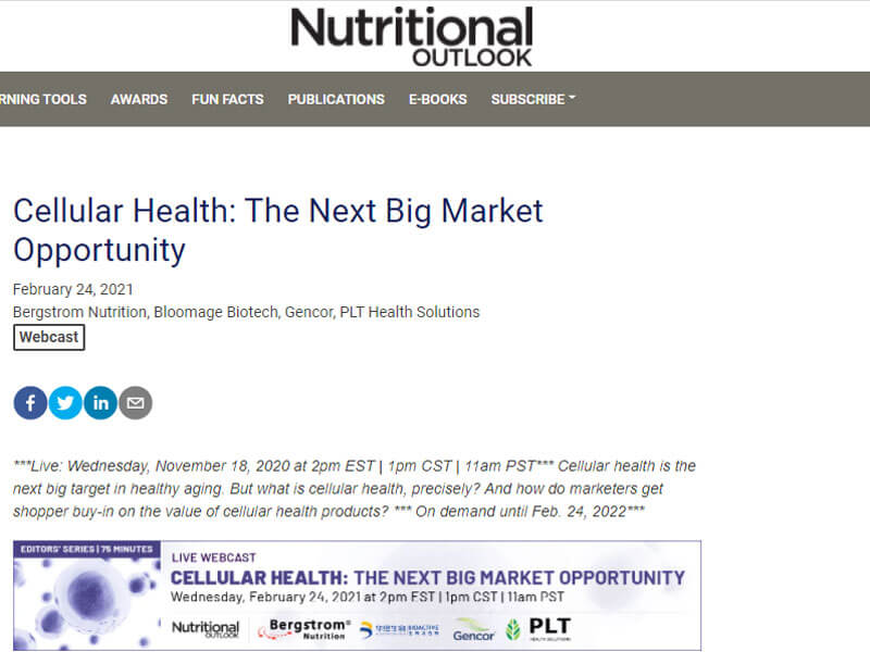 Nutritional Outlook: Cellular Health: The Next Big Market Opportunity
