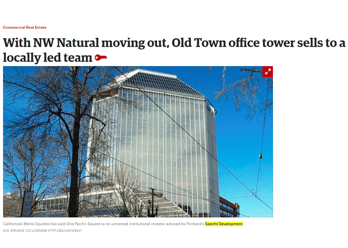 Portland Business Journal: With NW Natural moving out, Old Town office tower sells to a locally led team